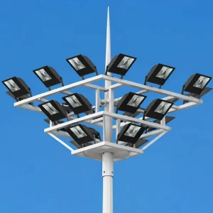 New Customized 18 26 Meter HDG Steel Stadium High Mast Light Pole with 20 Year Warranty Jiangsu Origin