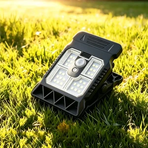 New Design Clip Solar Light Outdoor Motion Sensor Backyard Solar Lamp Waterproof Camping Fishing Light for Fence Deck Wall