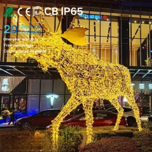 New Design High Brightness IP65 3D Stereo Deer LED Lamp Outdoor Christmas Festival Light for Garden Park Landscape Illumination