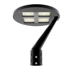New Design IP65 LED Pure Aluminum SMD3030 Chips Round Shape Single Arm Post Top Garden Light