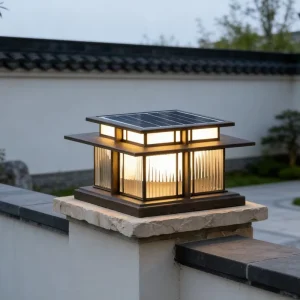 New Design LED E27 Base IP65 Waterproof Pillar Lights Metal Glass 2700K/3500K/4100K Modern Outdoor Main Gate Lamp