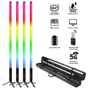 New Design TL 150Ultra Wireless DMX Control 360 RGBW Pixel LED Tube Light Bar Stand for Video Studio Party DJ Stage Lighting