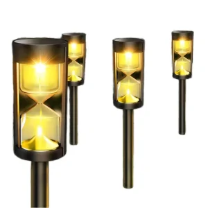 New IP65 LED Solar Lawn Light Hourglass Plastic Ground Plug Outdoor Waterproof Garden Landscape Light CE Certified