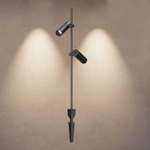 New IP65 Waterproof LED Garden Light 2 Head Outdoor Walkway Lighting 2 Head Spotlight for Yard Backyard Lawn Decorative Lighting