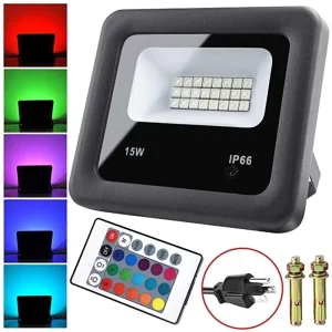 New Item LED Floodlight RGB 15W 25W 35W 5050 Chips Reflector Waterproof IP66 Outdoor Garden Lighting RGB Led Flood Light