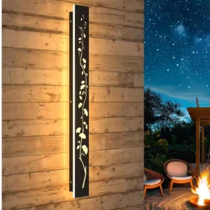 New LED Wall Light Outdoor Long Wall Lights Wall Lights Black Long IP65 Waterproof 3000k 60cm Villa Wall Lamp for Gardens