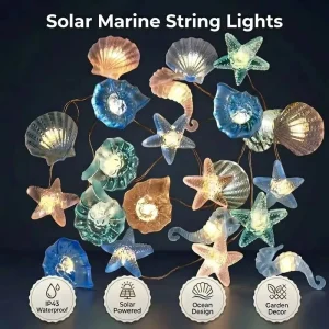 New Marine Style Solar Copper Wire Led Light String IP43 Waterproof Outdoor Garden Decorative Light