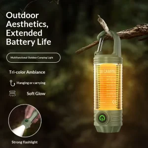New Multifunctional Outdoor Camping LED Light Portable High brightness Flashlight Rechargeable Mini Retro Ambiance Light Push