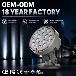 New Outdoor IP67 Rated Landscape LED Flood Spot Light 12W AC Surface Mounted Single Color Mini 5 Year Warranty High CRI 90 App
