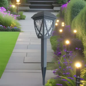 New Outdoor Solar LED Garden Lawn Light with Plastic Construction Waterproof 360 Beam for Ambiance