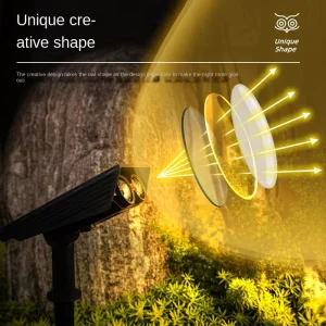 New Plastic Solar Lawn Garden LED Spotlights Outdoor Rainproof Landscape Lights for Courtyard Park Tree Decoration Floor Insert