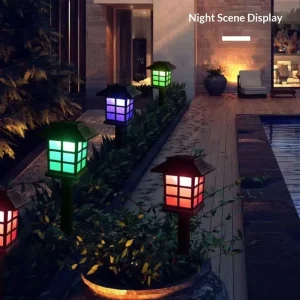 New Solar LED Waterproof House-Shaped Garden & Lawn Decorative Lights with White/Warm/Colored Light Options
