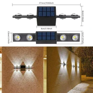 New Square Solar Garden Wall Lights with Split Design and IP65 Waterproofing