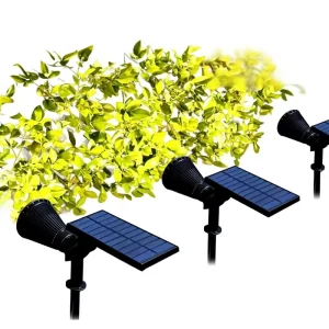 New Style European Style Spotlight Outdoor Ultra Bright Waterproof Ground Insert Voice Activated Dual Color Lights Solar Garden