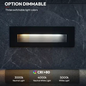 Newest Design Waterproof IP65 4W Aluminum Outdoor Garden Step & Wall Light with Dimmable LED 3 Year Warranty