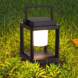 Newest Outdoor Garden IP44 Waterproof Dimmable LED Rechargeable Solar Table Lamp Portable Light