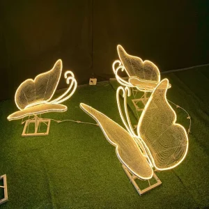 Newish Led 3D butterfly Animal Modeling Lights Outdoor Waterproof Lighting Lawn Landscape Lights