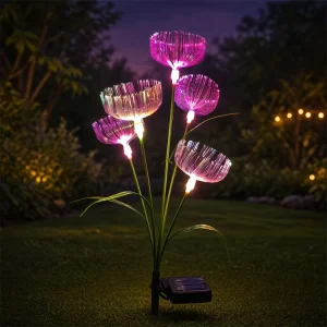 Newish Solar-powered IP66-rated Courtyard Decoration 5-head Jellyfish Swing Lights For Garden Lawns Waterproof