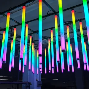 Nightclub Ceiling Light Vertical Hanging 1M DMX Pixel RGB LED Tube Light DJ RGBW DMX Neon Tube