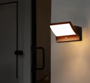 No-Flicker Square 12W 3000K Waterproof Outdoor Wall Lamp Up Down Adjustable LED Light for Garden Villa Gate