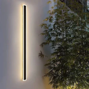 Nordic IP65 Hotel Vila Garden Hallway Decorative Dusk to Dawn Outdoor Wall Light Aluminum Waterproof Linear LED