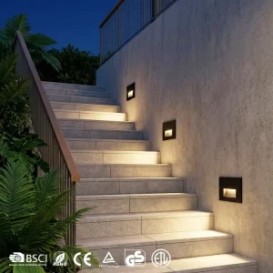Nordic Outdoor LED Wall Lamp 3000K/4000K/6500K 2W IP65 Recessed Mounting Custom