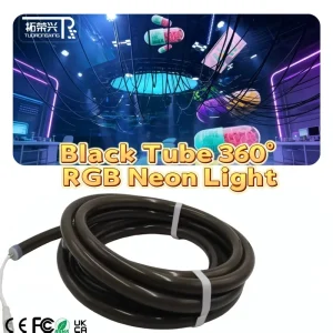 ODM D22 D30 DMX512 360 Degree Neon 24V Nightclub Lights Black 360 RGB RGBW LED Silicone Tube Neon Flex for Club Music Festival