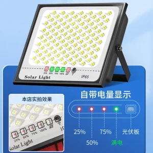 ODM SOLAR IP67 100W Solar Flood Light Outdoor Waterproof Lamp with Remote Control Fast Charging for Yard Garden