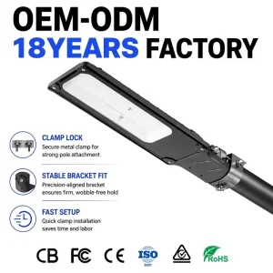 ODM Smart Parking Light DOB Led Street Light IP65 140Lm W Outdoor Roadway Lamp for Street Area Commercial Lighting