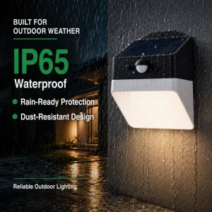 OEM 220lm Outdoor Solar LED Wall Lamp Dust Resistant Rain Ready for Building Facade Garden Fence Pathway Yard