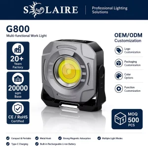 OEM COB Keychain Light Magnetic Hook USB C Rechargeable LED Portable Camping Work Inspection EDC Outdoor Custom Logo
