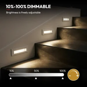 OEM Customized Embedded 4W IP65 Aluminum Outdoor Garden Corner Wall Step Light with Dimmable LED 3 Year Warranty