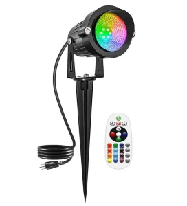 OEM DC Low Voltage IP65 Waterproof Plastic LED Spotlights RGB Color Temperature App Control Dimmable Outdoor Landscape Lighting