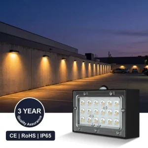 OEM High Efficiency 150lm/W Solar LED Wall Lamp Real Lumen Market Proven for Building Exterior Garden