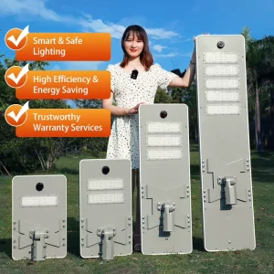 OEM ODM Main Road Project Aluminum IP65 50W 100W 150W 200W 250W 300W Streetlight All in One Integrated LED Solar Street Light