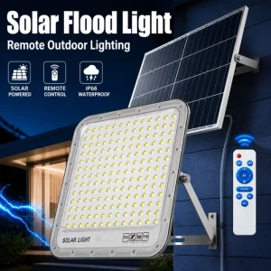 OEM/ODM Waterproof Wall-Mounted Solar Floodlights 400W Outdoor Stadium LED Solar Panel Flood Light Rechargeable LED for Road