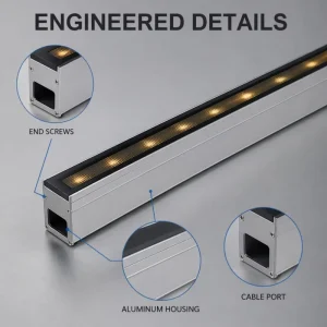 OEM Waterproof LED Linear Wall Washer Pre-Buried Recessed Landscape Profile for Public Plaza Walkway
