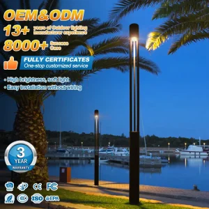 OEM Yard Park Decoration Outdoor Street Lights IP65 Waterproof 120 Beam Angle Aluminum Body 30W LED Garden Lights