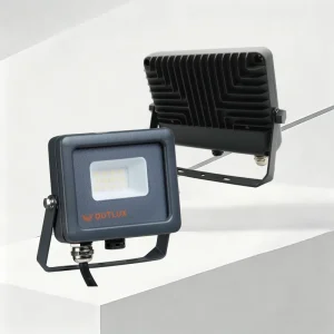 OUTLUX E028 Waterproof IP65 20W LED Flood Lights Warm White AC 120 Beam Aluminum for Warehouse & Landscape Lighting