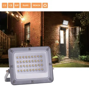 OUTLUX E037 30W Waterproof IP65 Aluminum Led Flood Light Outdoor High Brightness Lightweight 3 Year Warranty