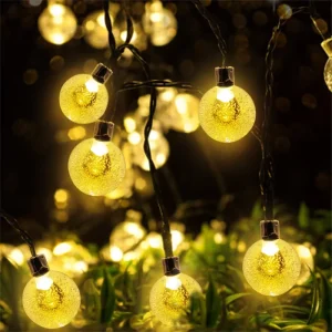 OVO 056 Solar Bubble String Lights 2 Modes Waterproof IP65 Outdoor for Garden Party Wedding Pathway Yard Decoration