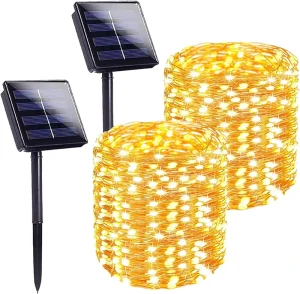 OVO 057 Colorful Solar LED String Lights Outdoor Fairy Decorative Lights for Garden Patio Fence Courtyard Ambient Lighting