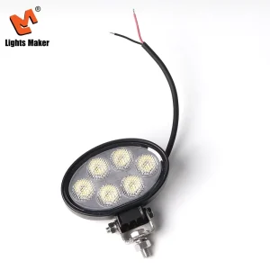 Offroad Driving Auxiliary Lamp 24W 4.0 Inch Oval LED Work Light 2200LM Flood Beam for 4×4 Truck SUV Tractor Marine 0905 24