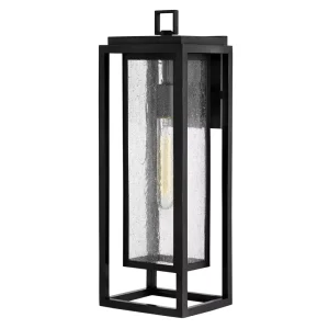 Online Classic Black Outdoor Waterproof Wall Light American Modern 1-Light Clear Seeded Glass Outdoor Down Wall Lights