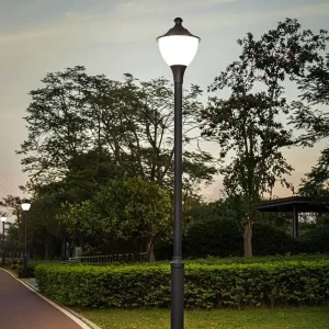 Only Light Head)Low Voltage Durable Post Light Customizable Post Light Modern Pole Light for Street Park Villa Courtyard