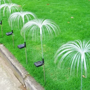 Optical Fiber Solar Powered Light Garden Light 7 Color Changing for Garden Lawn Yard Night Light Party Christmas Backyard Patio