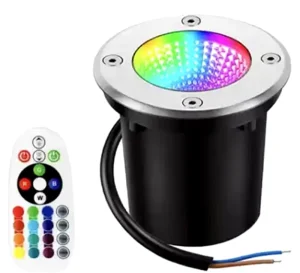 Outdoor 10W Waterproof RGB LED Underground Lamps with Remote Controller 12V 24V Inground Light for Ground Garden Path Park Floor