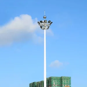 Outdoor 20m High Mast Steel Square Hot Dip Galvanized Street Light Pole