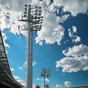 Outdoor 25m 35m 45m Galvanized High Mast Lighting Poles for Football Stadium Manufacturer