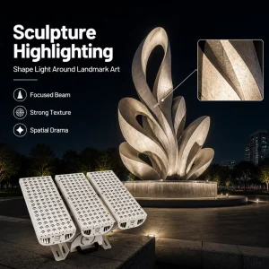 Outdoor 288W Building Facade Architectural Landscape Garden Park Bridge Hotel Exterior Light High Power Flood Light